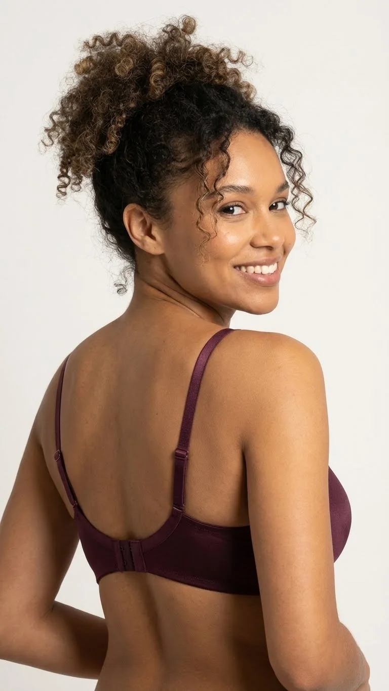 LunaIntim Parlak Mürdüm Sihirli Sütyen Saten Dokulu Micro Cup Push-Up - Micro Cup Detay